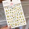 5D Embossed Lemon Nail Art Stickers - Thin, Close-Fitting, Three-Dimensional Designs