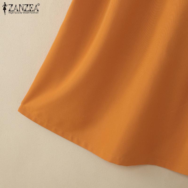 ZANZEA Women Casual Elastic Waist Loose Summer Skirts