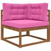 Outdoor Sofa Cushions 3 pcs Pink Polyester