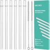 Reble Straws for YETI, 10.6 Inch Tumbler Straws Replacement for YETI 35/42 oz Straw Cup, 6 Pack Plastic Clear Drinking Cup Straw with 2 Cleaning