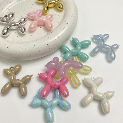 Forniture per Feste a Casa Multicolore Creativo Cane Palloncino per Creazione Collana Bracciale Fai da Te Ciondolo con Foro per Appendere 5 pezzi Accessori Fatti a Mano Colore Metallizzato