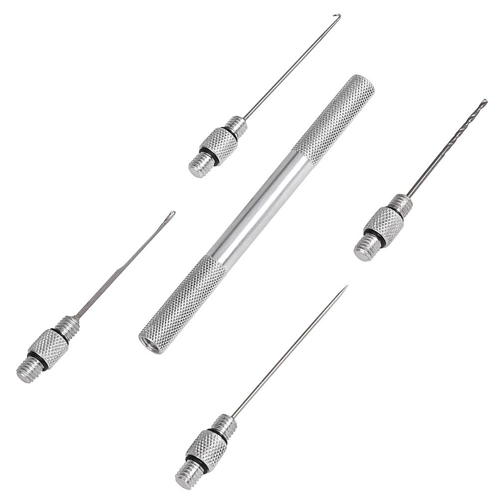 Secure Grip Fishing Bait Needle with Line Scissors Bait Drill Stringer Bait Needle Kit  for Pellets