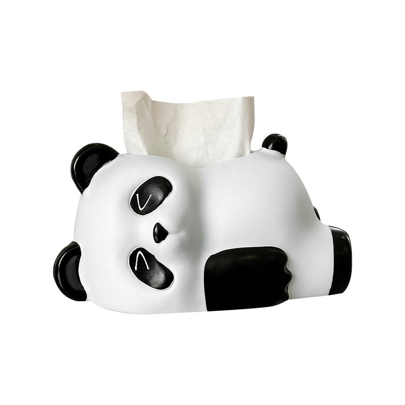 Nouvelle Boîte à Mouchoirs Panda Mignonne Décoration de Bureau de Salon Décoration de Maison Boîte à Mouchoirs Panda Dessin Animé Créatif