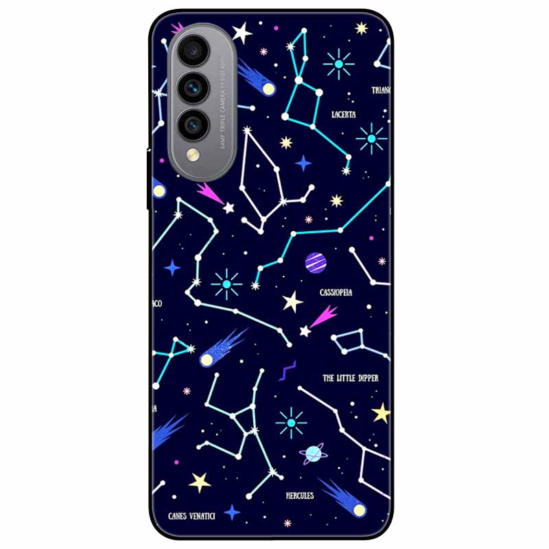 Pentru Wiko T50 Carcasă T 50 4G Huse TPU Silicon Negru Carcasă Lună Înstelată pentru Wiko T50 Carcasă WikoT50 Rezistentă la Șocuri Moale Desene Animate 6.6''