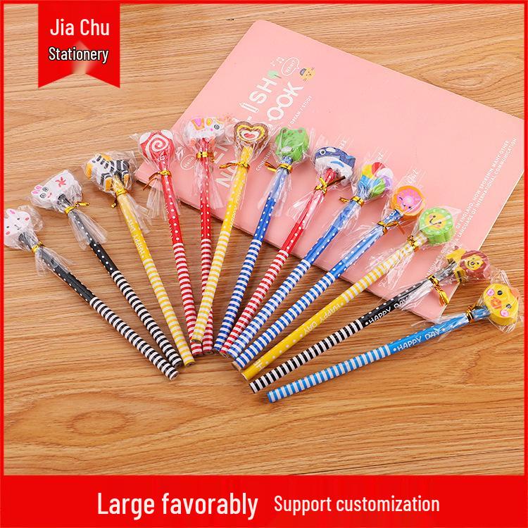 Adorable Cartoon Pencils with Erasers for Kids: Perfect Kindergarten Prizes and Creative Learning Stationery for Students (HB Variety)