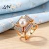 Durable Scarf Clip Rhinestone Geometric Ring, Sparkling Elegant Faux Pearl Holder, Decorative Women Wrap Holder for Neckerchiefs Scarves Shawls Shirts