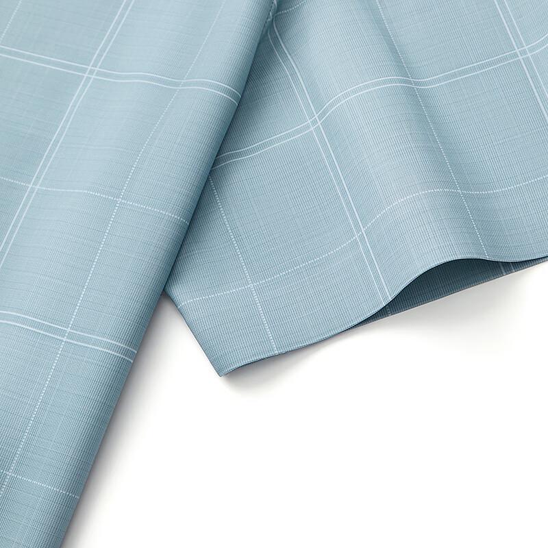 Qipai Men's Seamless Cooling Plaid Short-Sleeve Business Shirt