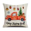 Christmas Tree Car Decoration Pillowcase Party Event Square Cushion Cover Linen Pillowcase