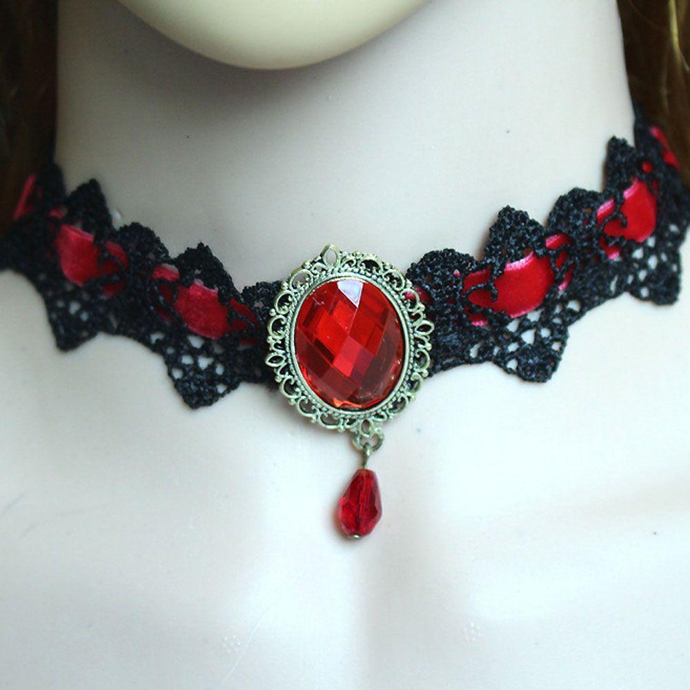 Gothic Punk Collar Chokers Victorian Crystal Necklaces Clavicle Chain Fashion Accessories Jewelry
