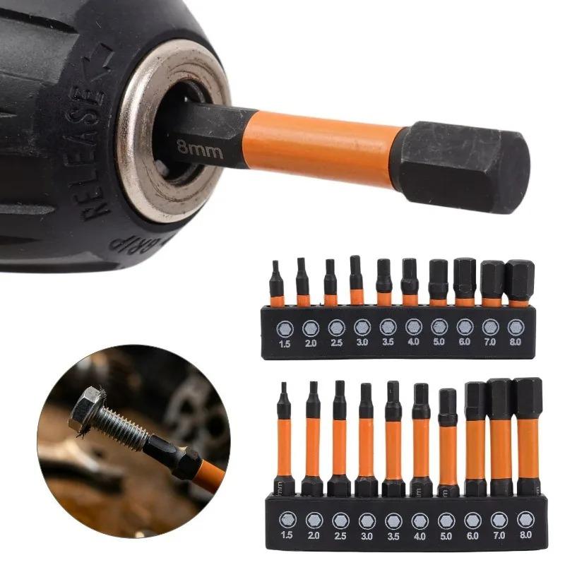 20/10x Magnetic Torx Hexagonal Drill Bit Set 25/50mm Hex Head Shank Screw Driver Screwdriver Bits Wrench Electric Drilling Tools