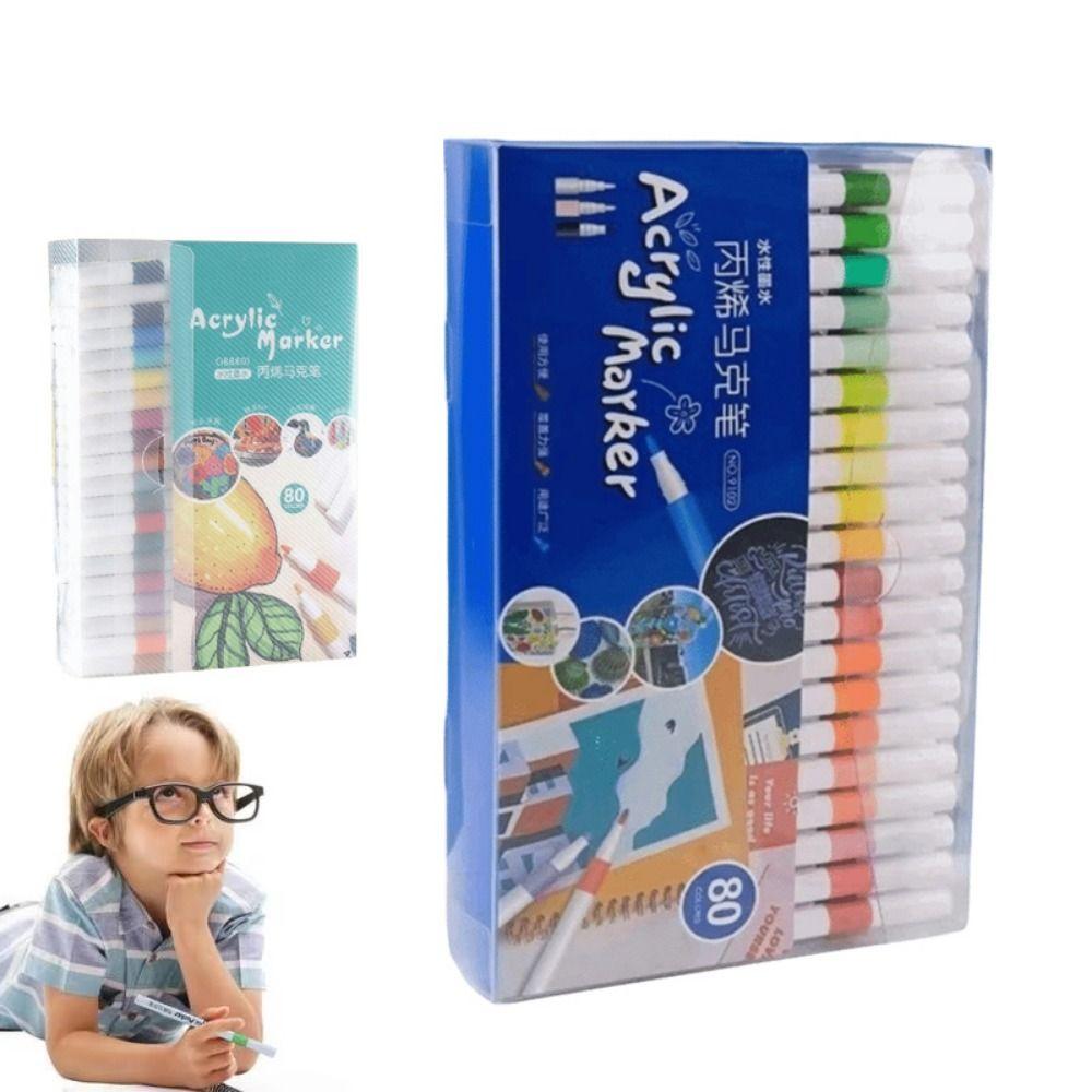 Fine Nib Acrylic Marker Pen Set Soft Tip Acrylic Paint Marker  Art Supplies
