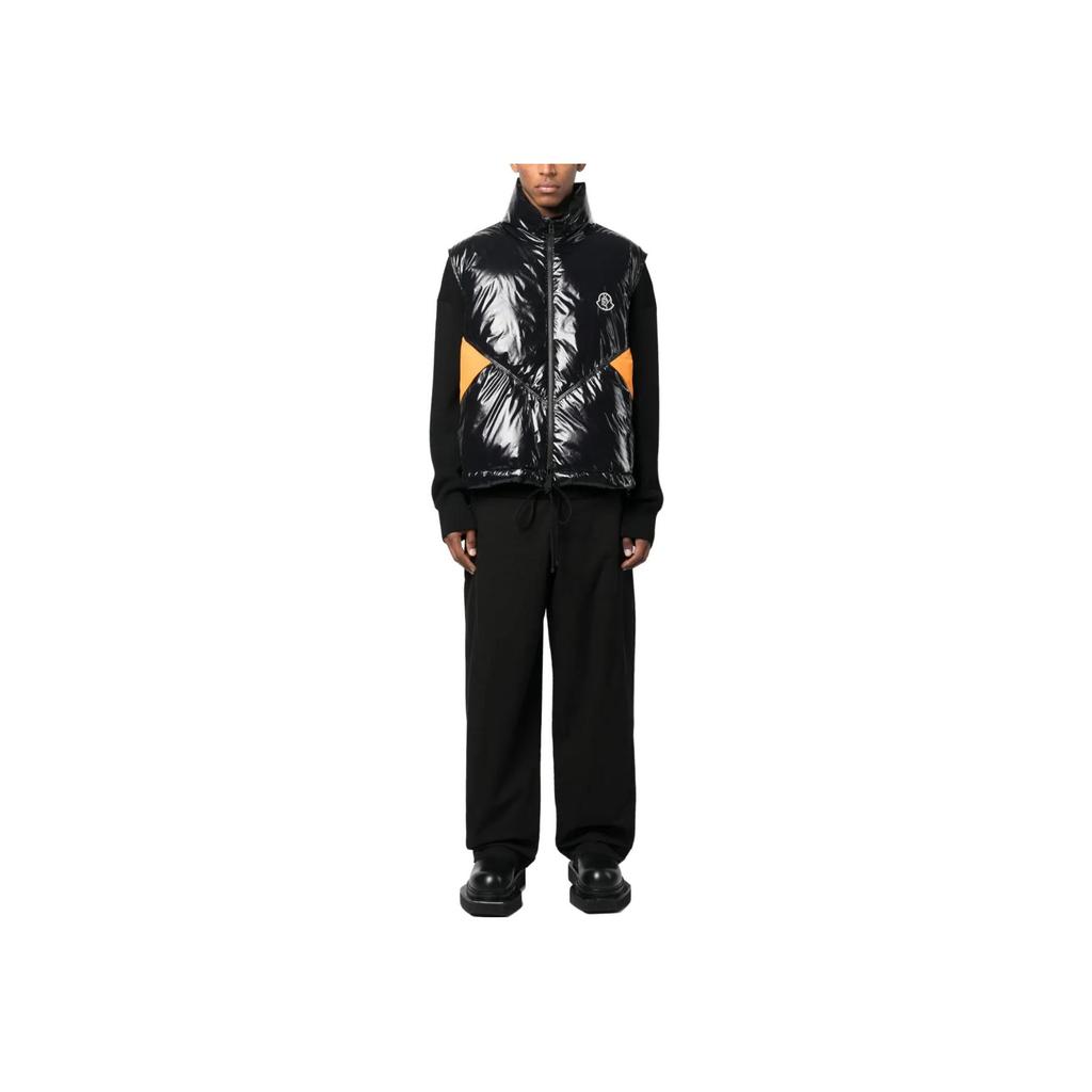 Moncler Genius X Alicia Keys Collaboration Down High Neck Zip Vest Men vest Black I109F1A00007M2949