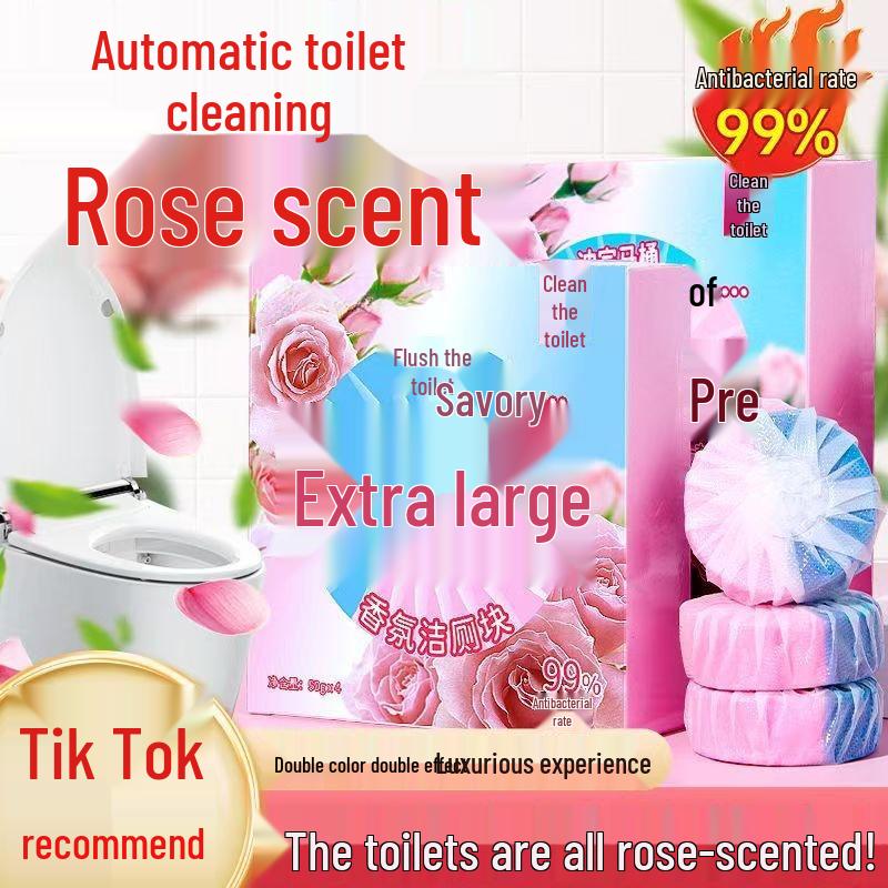 Lavender Scent Blue Bubble Toilet Cleaner: Strong Descaler and Deodorizer, Removes Yellow Stains, Leaves Fresh Fragrance