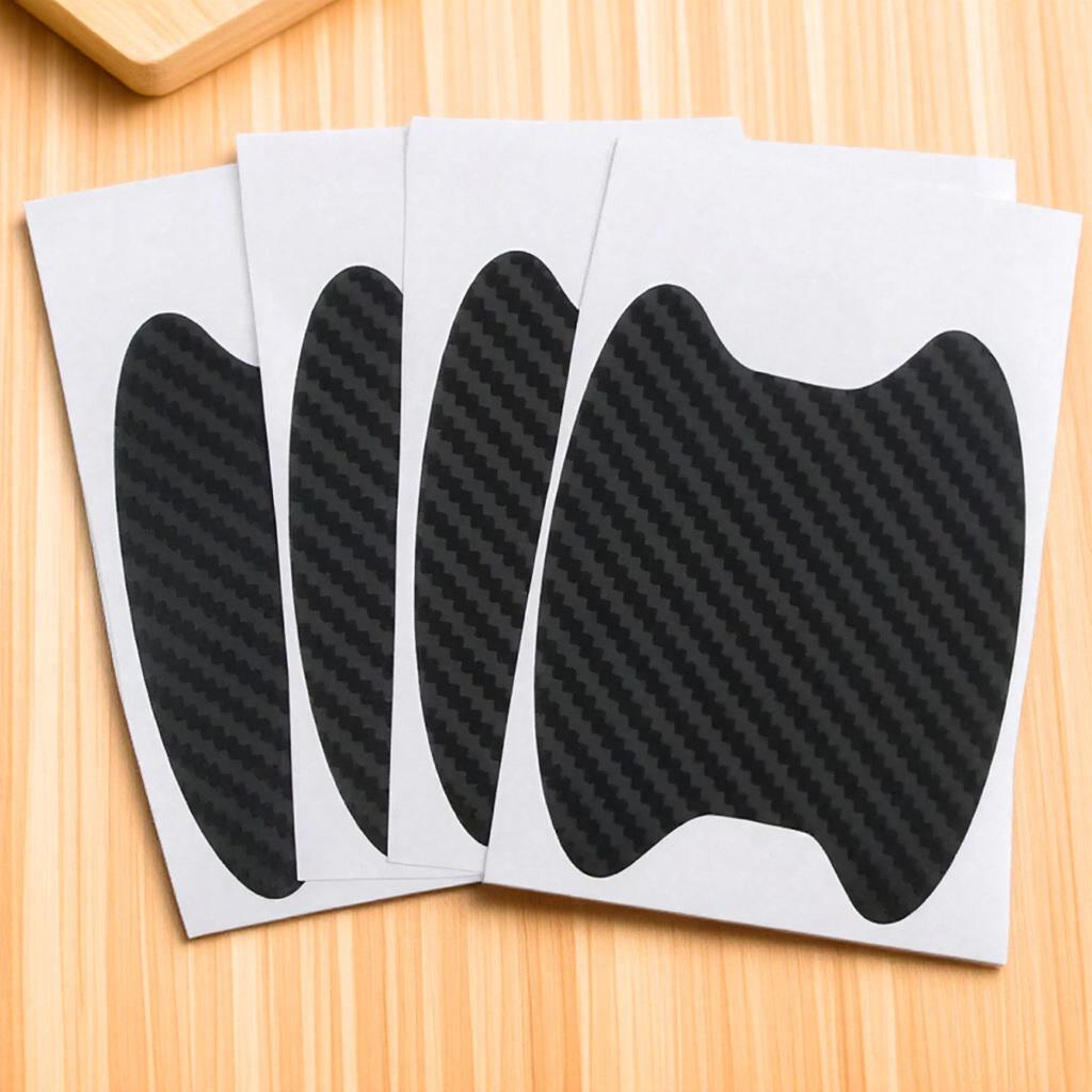 Universal Carbon Fiber Car Door Handle Protector Film Anti Scratch Vinyl Sticker for Auto Exterior Accessories