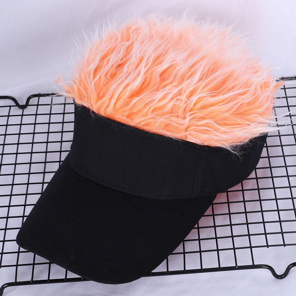 Fluffy Brown Wig Golf Baseball Cap Baseball Cap With Spiked Hairs Wig Fake Hair Hat Fun Toupee Hats