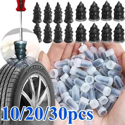 10/20/30Pcs Car Motorcycle Vacuum Tyre Repair Nails Truck Scooter Bike Tire Puncture Repair Tools Rubber Metal Nails Accessories