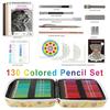 HIFORNY 130 Colored Pencil Set for Adult Coloring Books – 120 Colors with 3 Color Sketchbooks, 0.5mm Mechanical Pencils, and Colorless Blending