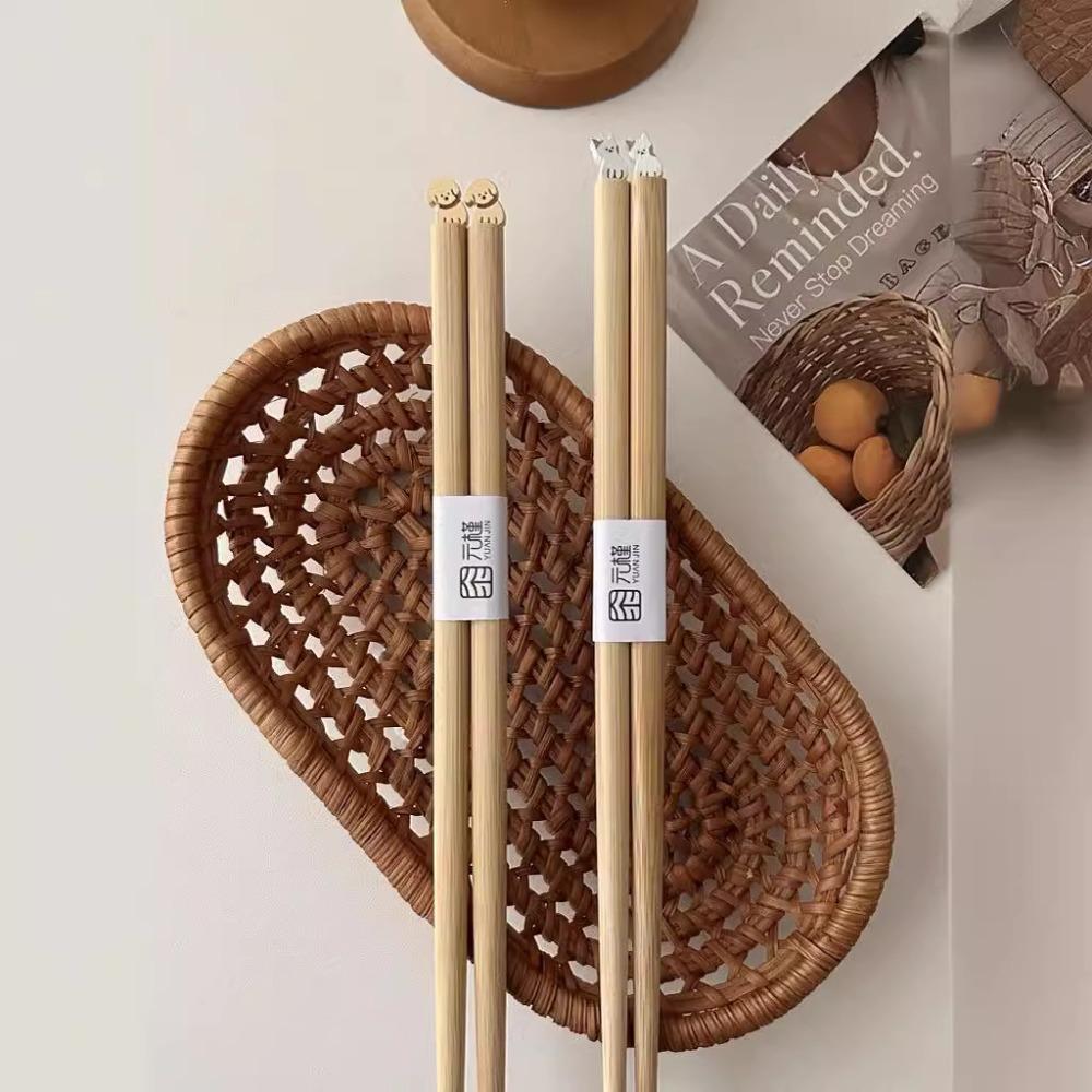 Dog Cat Noodle Chopsticks Long Hot Pot Use Chopsticks Cartoon Long Chopstick  Kitchenware