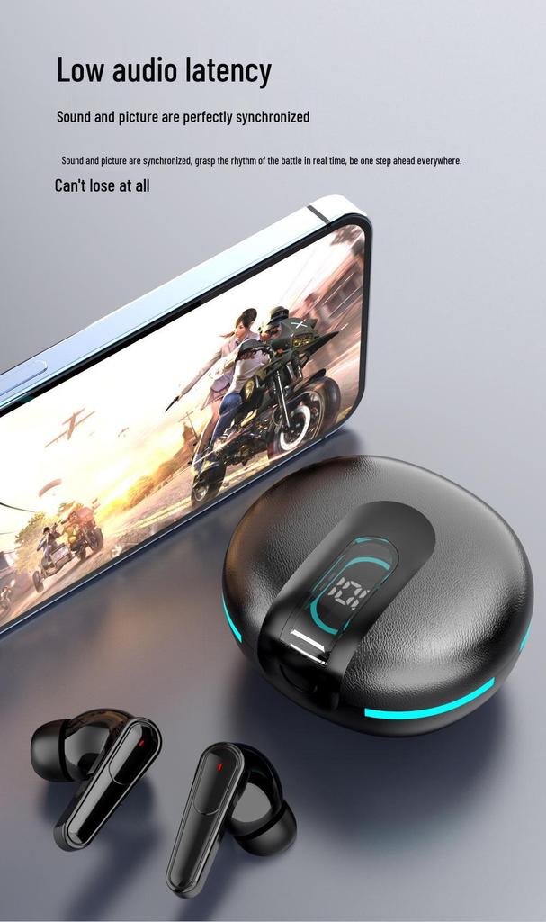 Wireless Bluetooth Noise-Cancelling TWS Sports Earphones with Dual Microphones and Ultra-Long Battery Life.