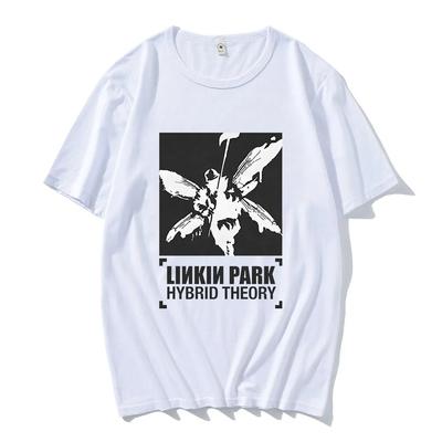 Linkin-Park Band Bedrukte T-shirts Zomer Katoen Comfortabel Heren T-shirt Hip Hop Grafische Print T-shirt Streetwear Harajuku Tee