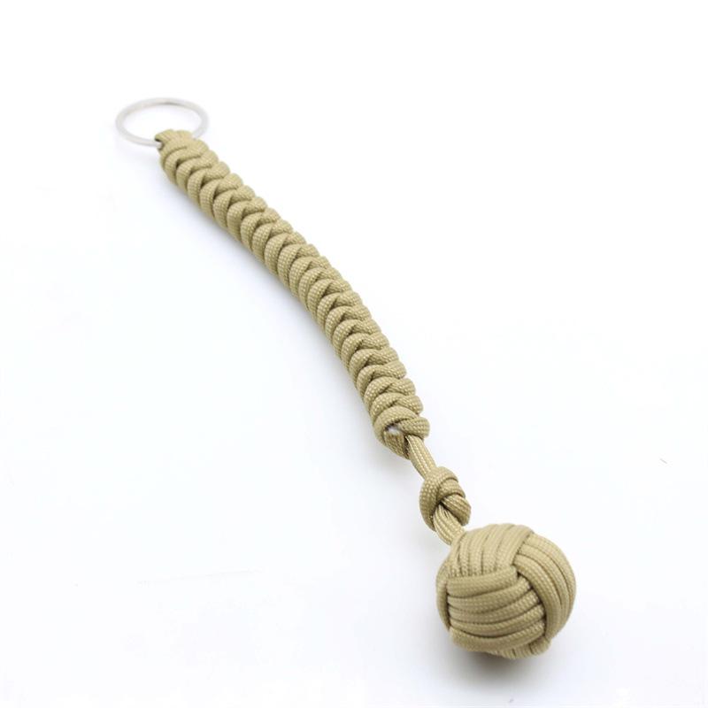 Monkey Fist Paracord Keychain: 7-Core Self-Defense Ball Keyring Accessory