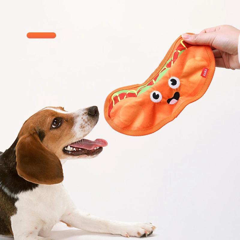 Dog Toys That Are Chewy Teething Self-entertaining and Can Make Sounds To Relieve Boredom Simulated Hamburger Fries Pet Toys