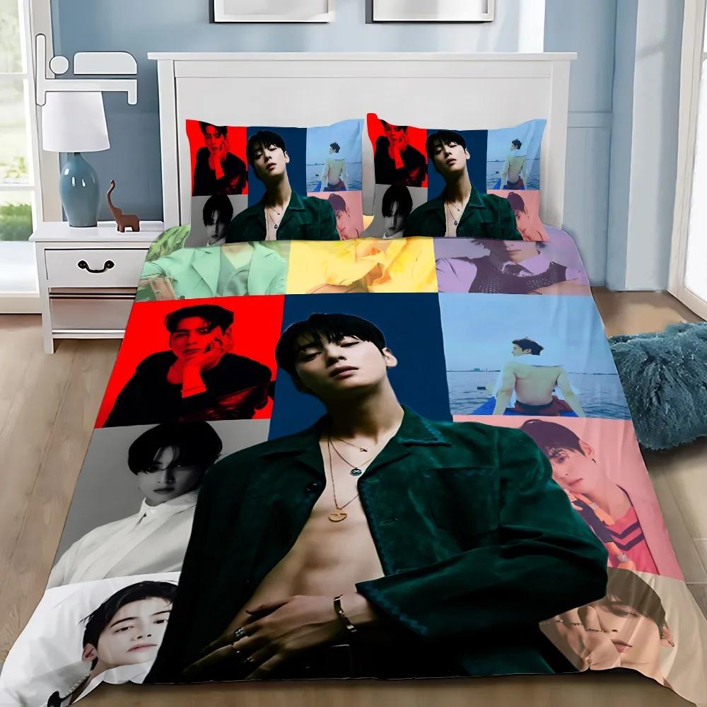 True Series Hwang in Youp Cha EunWoo 3D Printed Bedding Set Michael Singer Dance Duvet Cover Pillowcases for Girl Boy Gift