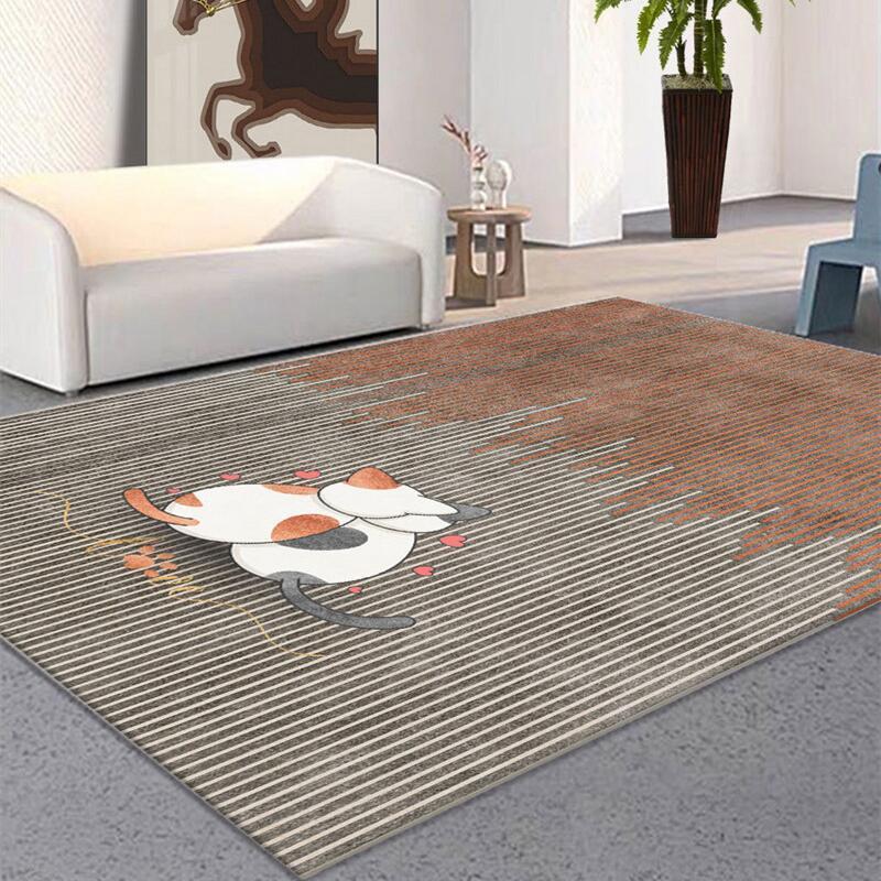 Modern Light Luxury Living Room Carpet Home Decoration Sofa Coffee Table Rug Crystal Velvet Bedroom Bedside Rugs Non-slip Mat