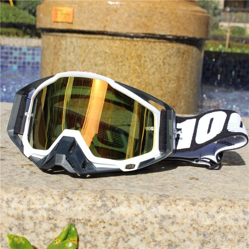 Racecraft Motorcycle Goggles Off-Road ATV Dirt Bike Riding Safety Windproof Sport Visor With Full Frame PC Lens Size R2