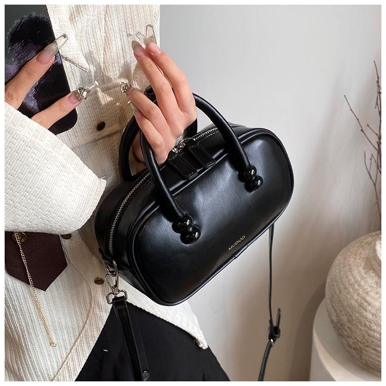 Genți de mână vintage roșii Poșetă Femei High Street Mâner Chic Piele Casual Genți Crossbody Femei Retro