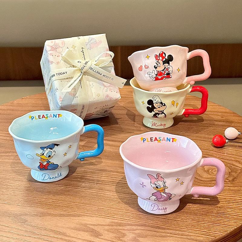Genuine high-value children's water cup cute ceramic mug dormitory office coffee mug for girl's birthday gift