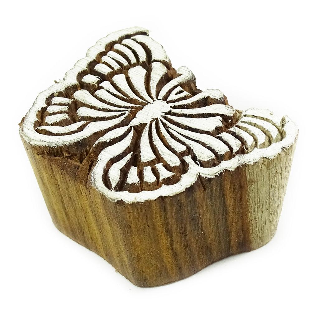 Indian Wood Stamps Butterfly Stamp Handcraved Printing Block Textile Stamp