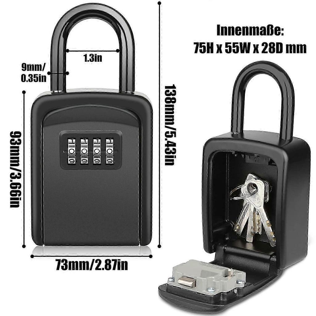 Key Safe With Hanger, [newest] Waterproof Key Box Outdoor Key Box, Combination Key Safe For Home, Garage, School