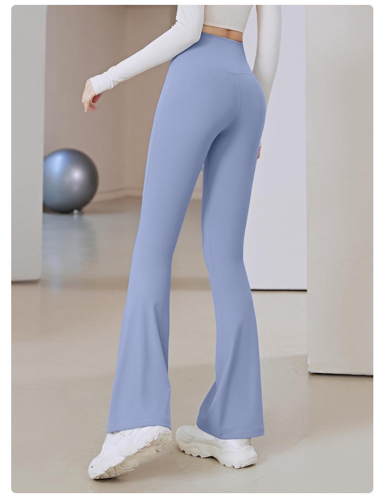 Lulu Sports Quick-Dry High Waist Yoga Pants - Breathable Slim Fit Flared Leggings