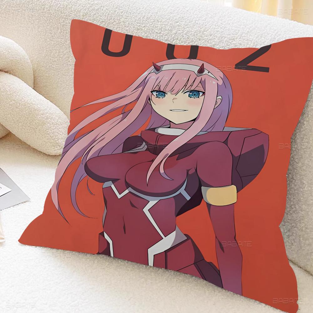 Zero Two D-darling Pillowcase Toon Gift Cushion Cover Bedroom Home Sofa Chair Seat Decor Pillow Case