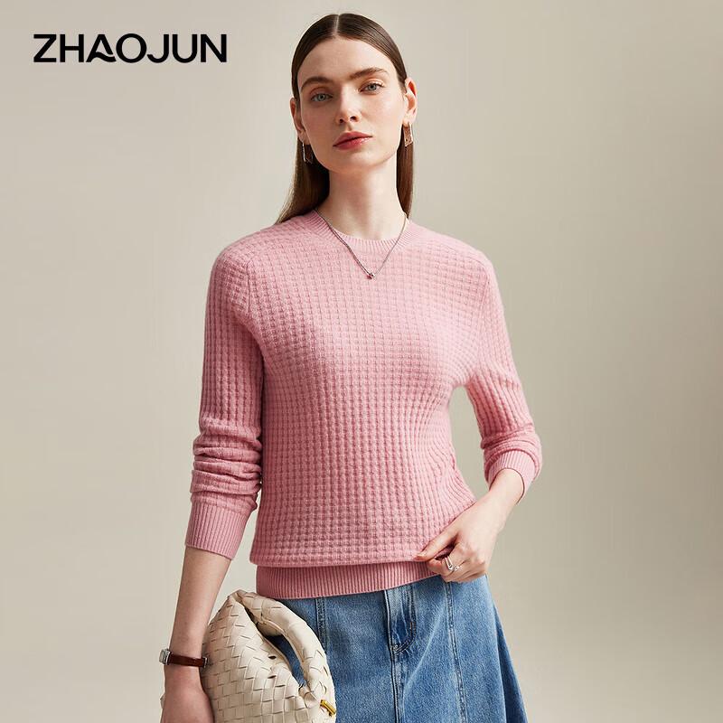 

Zhaojun Women s Round Neck Long Sleeve Cashmere Sweater M