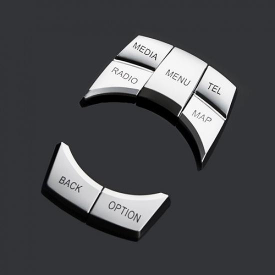 ABS Chrome Central Multimedia Switch Button Cover Trim For BMW 5 series F10 F07