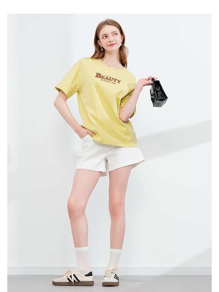 Lagogo Cute Letter T-Shirt for Women