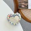Heart Glitter Mirror Mobile Phone Airbag Bracket Wind Telescopic Paste Creative Ring Desktop Support Frame