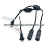 US Standard 1-15P15R 2-Pin Male/Female Right Angle Extension Cord for Christmas Lights