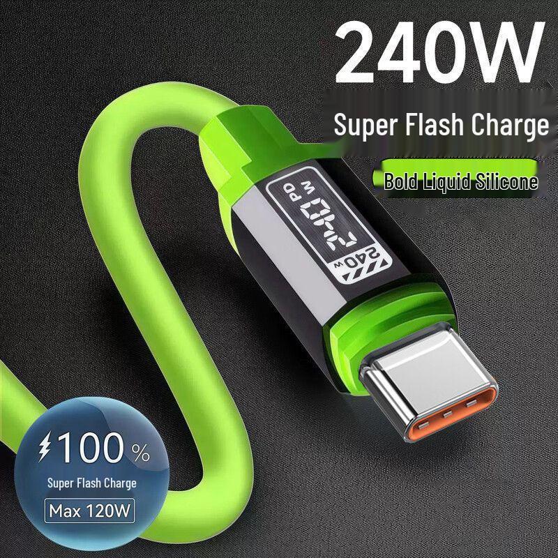 240W Type-C Fast Charging Cable for Apple 16/17, Huawei, Vivo, Oppo