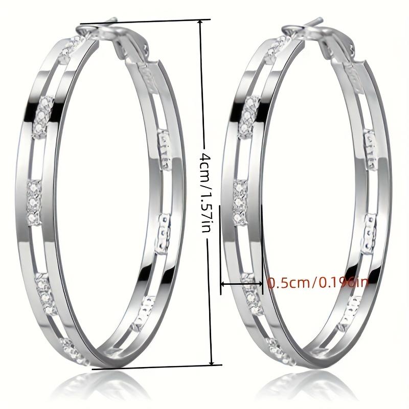 Fashionable Girls Big Circle Earrings  Color/Golden Color Modern Design Statement Women Hoop Earrings Jewelry Bulk