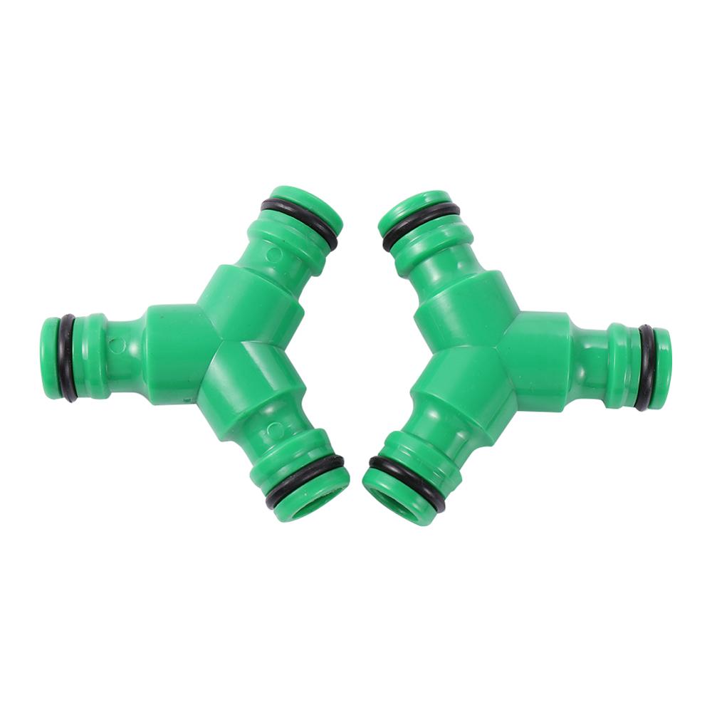 10 Pcs 16mm Garden Irrigation Quick Connector Y Type 3 Way Garden Hose Connector Garden Hose Splitter Fast Repair Coupling