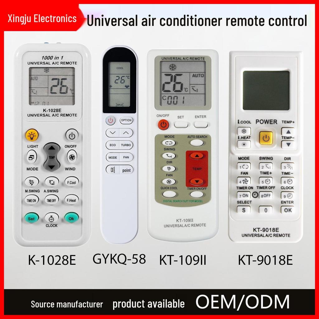 Universal K-1028E Air Conditioner Remote Control - Infrared, Supports Multi-Brand, OEM