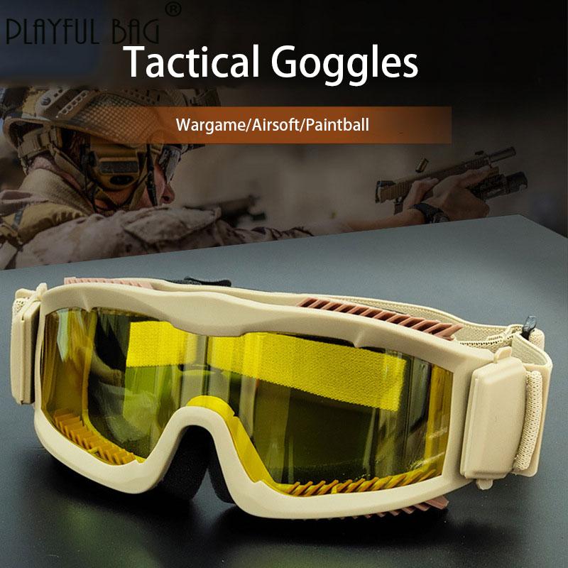 Alpha Tactical Goggles Militär-Fan-Brille Augenschutz Airsoft Paintball Outdoor Reiten Sportbrille Motorrad