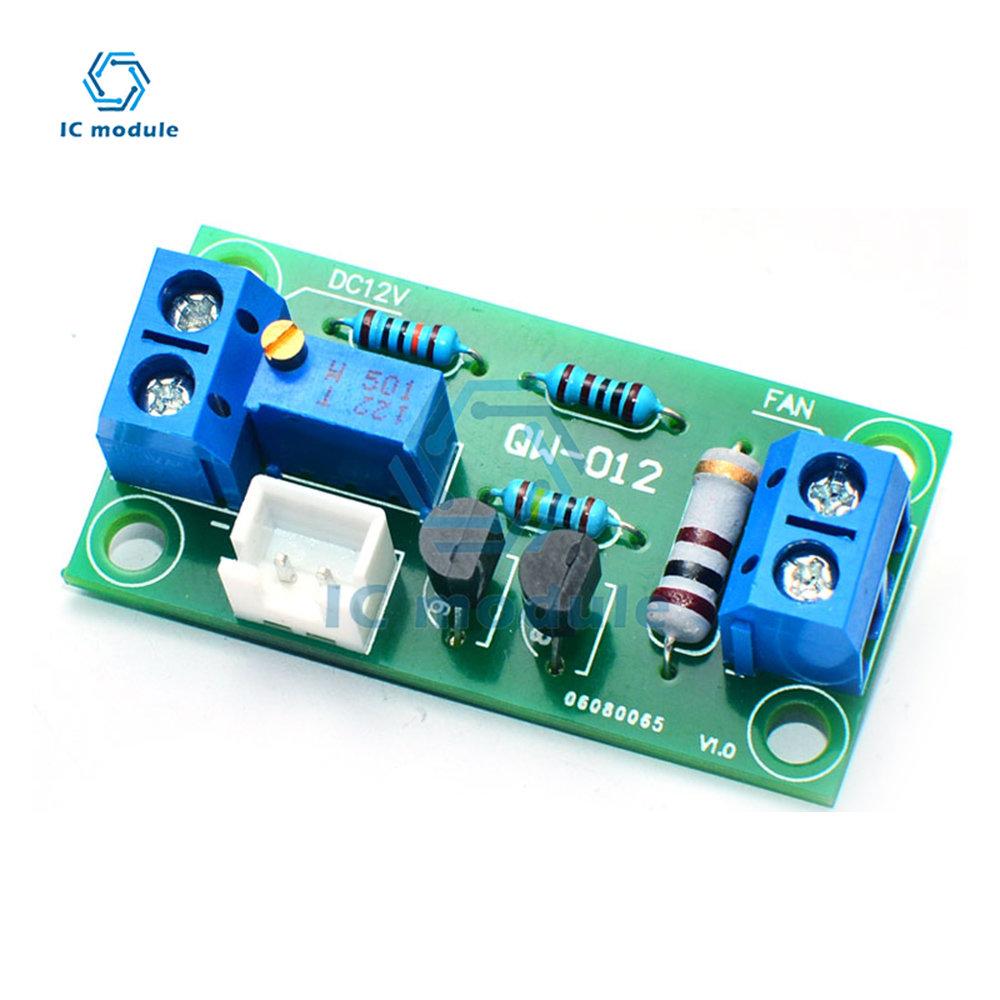 Fan Control Board Dc 12V PWM Automatic PC CPU Fan Temperature Control Speed Controller Module for Power Amplifiers Computers