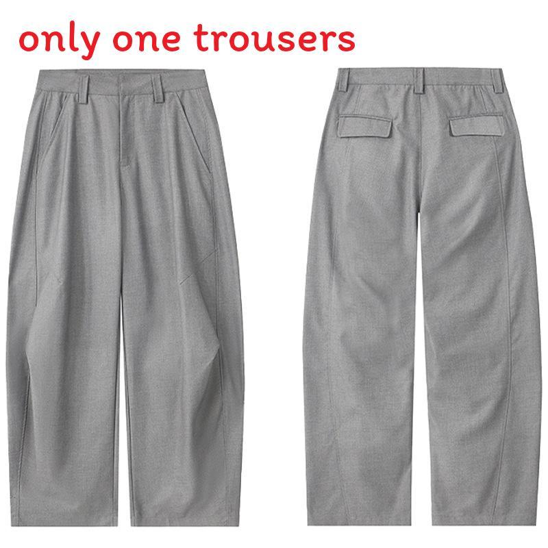 Pantaloni Basici da Uomo in Tessuto Antigrinze Adatti all'Uso Quotidiano Casual