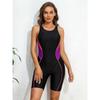 CHARMLEAKS Athletic One Piece Swimsuits for Women Boyleg Swimwear Racerback Bathing Suits