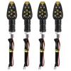 4Pcs Motorcycle Turn Signal Light 12V Professional LED Amber Turning Indicator Light Universal Mini Motorcycle Front Rear Lamp