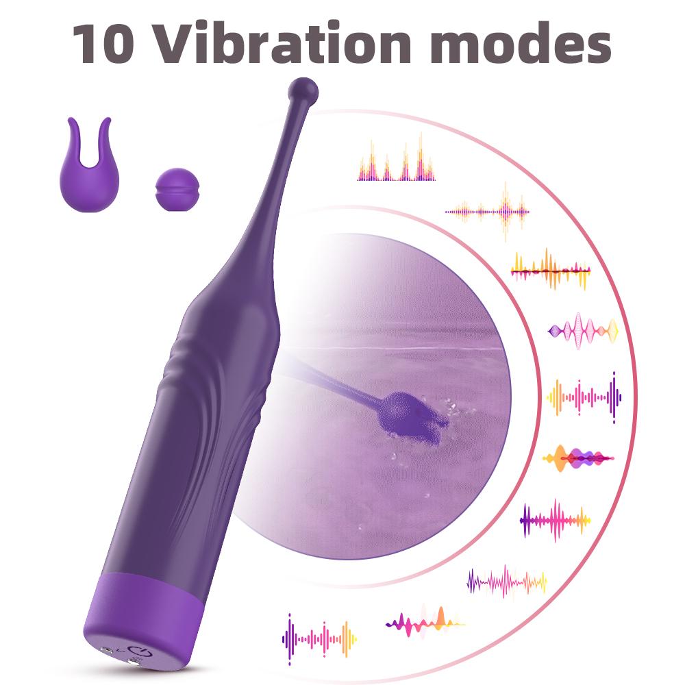 Vibrator Powerful Upgraded FairyKiss Female Orgasm Pen Clitoris and G-spot Stimulator Sex Toys Adult Products Vaginal Massage Stick Red Purple